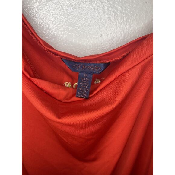 BEYONCE'S DEREON One Shoulder Jumpsuit Romper 2X Plus Size Jumper Y2K VTG Chain - Picture 2 of 4